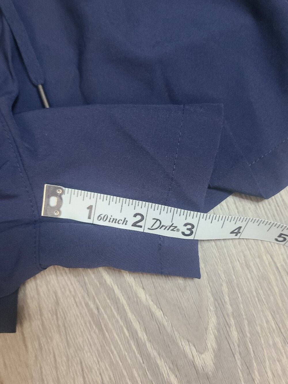 Halara Pleated Drawstring Yoga Shorts 3" Inseam Navy Night Blue NWT Sz Small - Picture 6 of 7